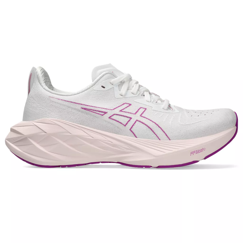 Asics Women's Novablast 4 Med White/Soothing Sea