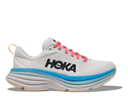 Hoka Women's Bondi 8 Wide Blanc De Blanc/Swim Day